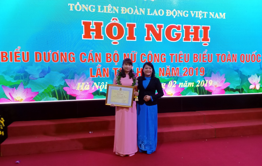 Dương Võ Khánh Tiên vinh dự là cán bộ nữ công tiêu biểu năm 2019