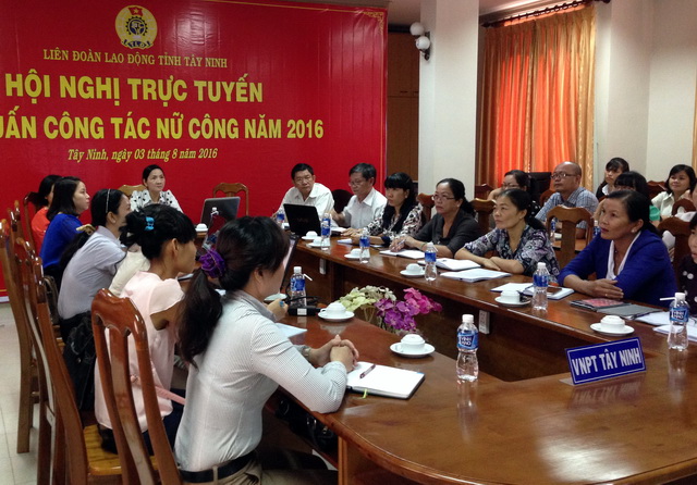 Tây Ninh tham dự hội nghị trực tuyến toàn quốc về công tác nữ công