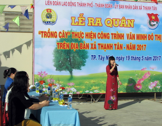 LĐLĐ TP Tây Ninh tổ chức lễ ra quân trồng cây năm 2017