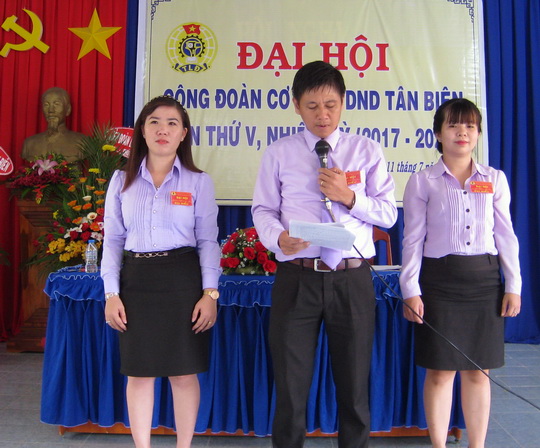 Đại hội điểm CĐCS doanh nghiệp huyện Tân Biên nhiệm kỳ 2017-2022