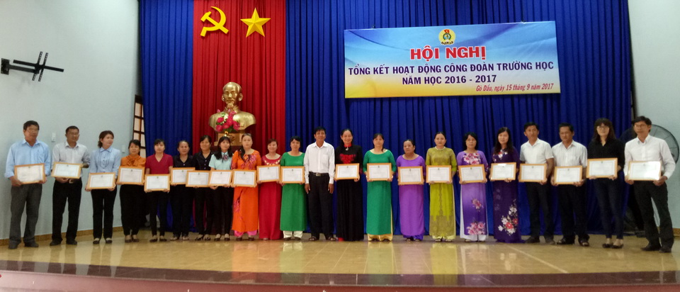 Tổng kết hoạt động công đoàn trường học huyện Gò Dầu năm học 2016-2017