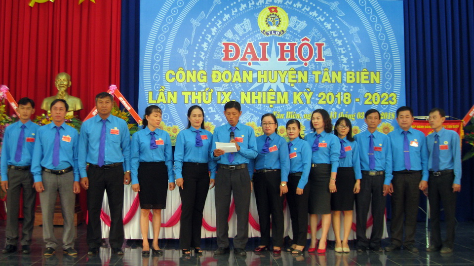 Đại hội đại biểu Công đoàn huyện Tân Biên lần thứ IX, nhiệm kỳ 2018-2023