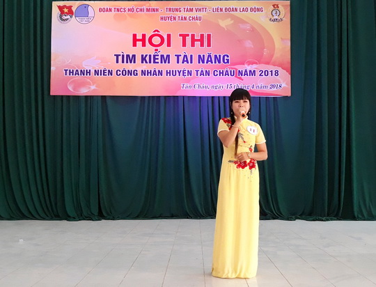 Hội thi tìm kiếm tài năng thanh niên công nhân huyện Tân Châu năm 2018