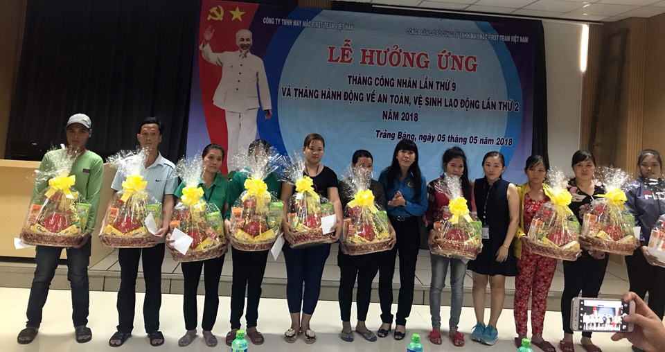 CĐCS Cty TNHH May mặc First Team Việt Nam hưởng ứng “Tháng Công nhân” năm 2018