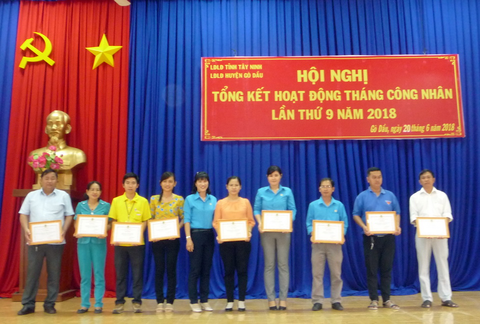 Tổng kết “Tháng Công nhân” huyện Gò Dầu lần thứ 9, năm 2018