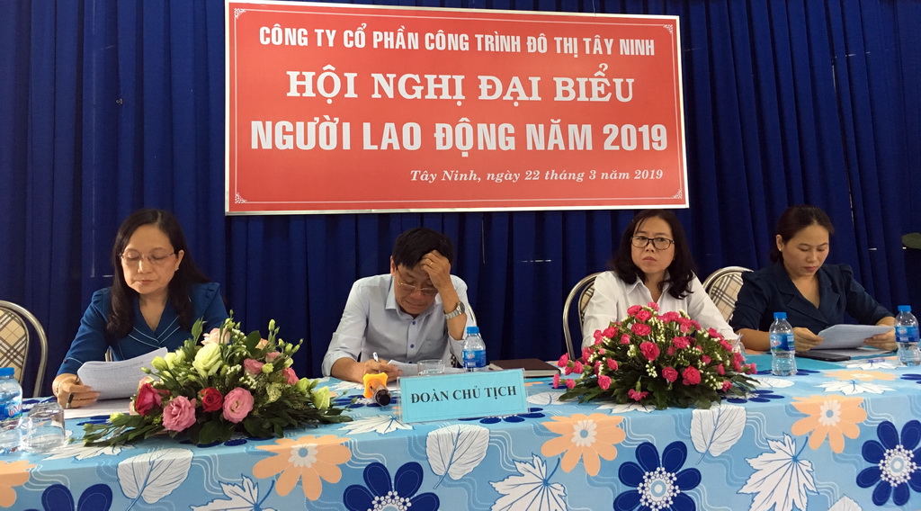 Cty Cổ phần Công trình Đô thị Tây Ninh tổ chức hội nghị người lao động năm 2019