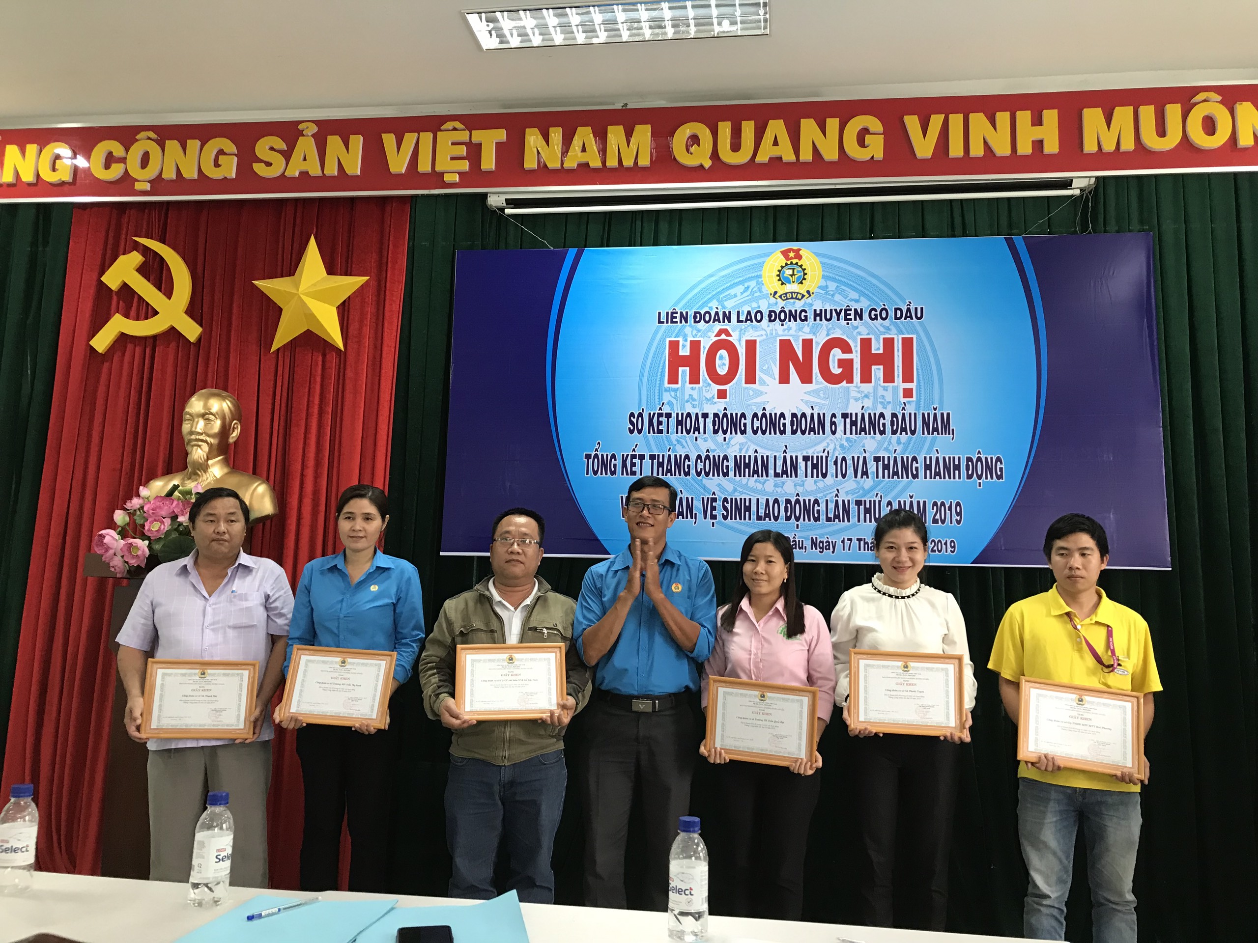 Hội nghị Sơ kết hoạt động Công đoàn 6 tháng đầu năm,  tổng kết “Tháng Công nhân” lần thứ 10 năm 2019.