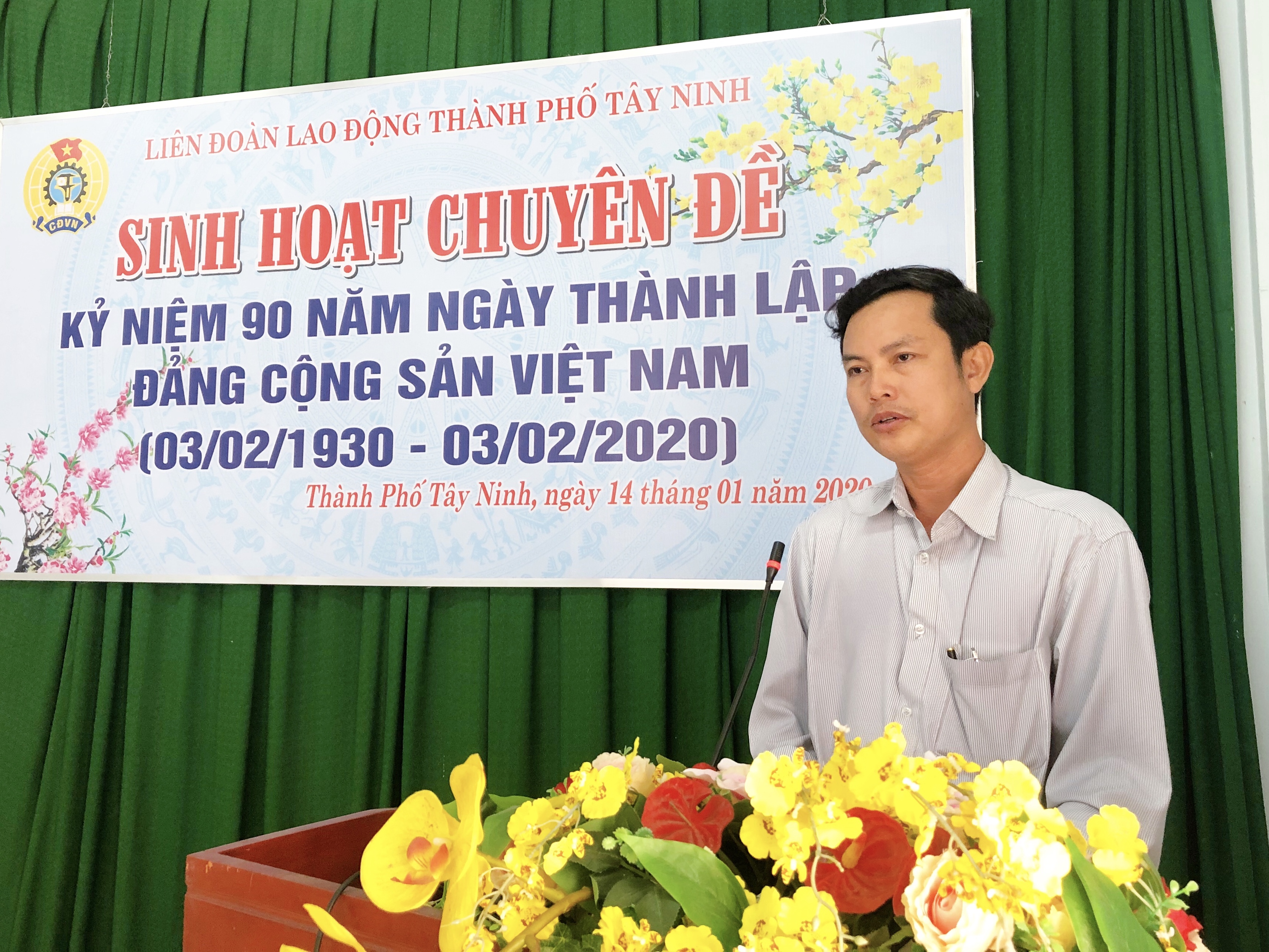 LĐLĐ thành phố TN sinh hoạt chuyên đề kỷ niệm Ngày Thành lập ĐCSVN