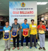 Giải bida chào mừng Tháng Công nhân năm 2025 trong cán bộ, đoàn...