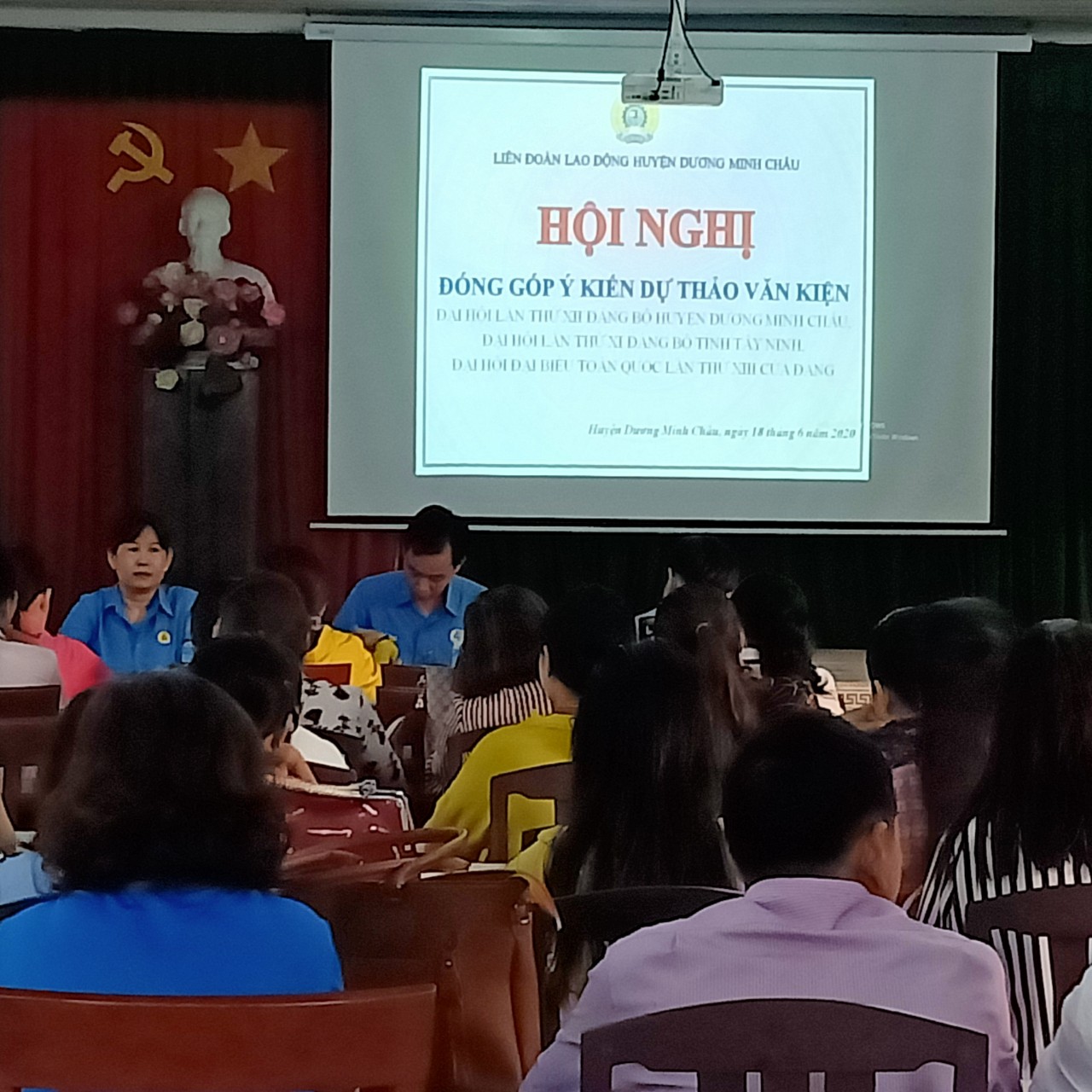 LĐLĐ huyện Dương Minh Châu tổ chức Hội nghị góp ý văn kiện Đại hội Đảng bộ các cấp