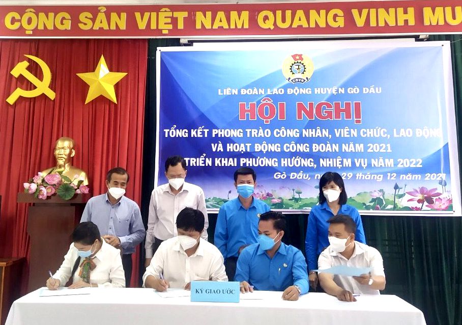 Gò Dầu tổng kết hoạt động công đoàn năm 2021