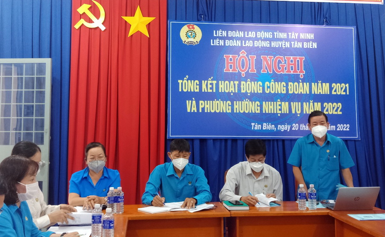 Tổng kết hoạt động công đoàn huyện Tân Biên năm 2021